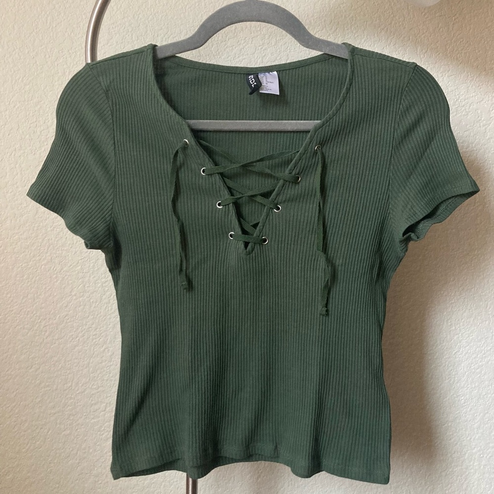 H&M Divided brand olive green shirt